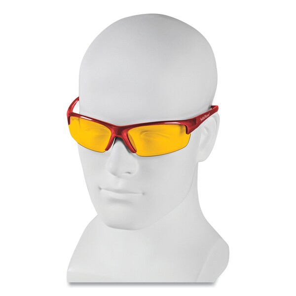 Kleenguard Safety Glasses Anti-Scratch, Amber/Yellow Lens, Wraparound, Wraparound, 12 PK - KCC21299