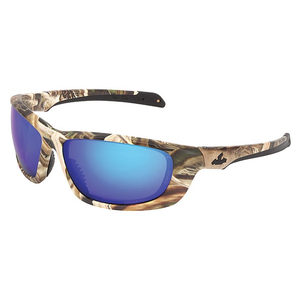 Mcr Safety UD1, Safety Glasses Anti-Fog & Anti-Scratch, Polarized, Blue Mirror Lens, Full-Frame, Traditional - MOUD118BZDC