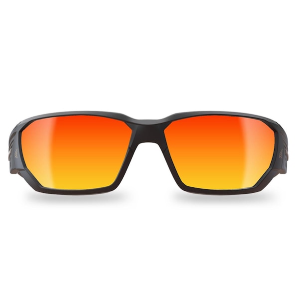 Edge Eyewear Edge Eyewear Dawson Anti-Fog Safety Glasses Red Mirror Lens Black Frame 1 pk - XDAP419