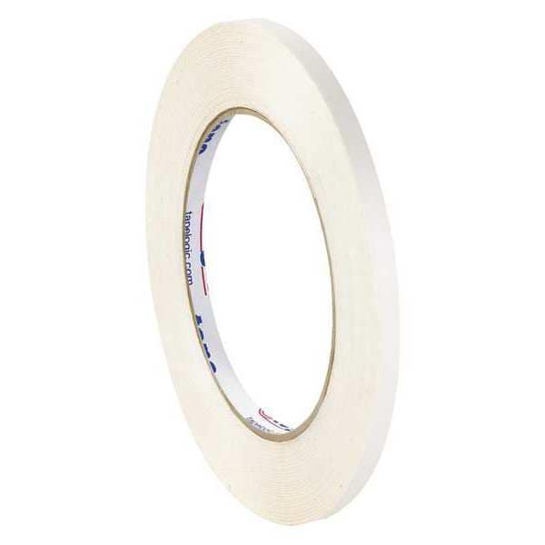 Cinta de película de doble cara Tape Logic®, 3.5 Mil, 1/4" x 60 yds., Blanco, 188/Caja - T981460