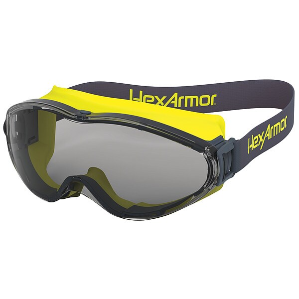 Hexarmor Safety Goggles, Anti-Fog, Scratch-Resistant, Gray Lens, D3, D4 ANSI/Dust Splash Rating, Universal - 12-10003-02