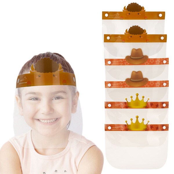 Zayaan Health Kids PET Reusable and Disposable Safety Face Shield, Clear (6-Pack) - BLZH-ES-KDFS-AS-6