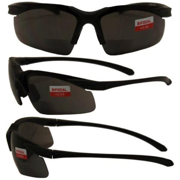 Global Vision Eyewear Apex Plus 2.00 Smoke Bifocal Lenses Safety Glass - APEX2.0SM