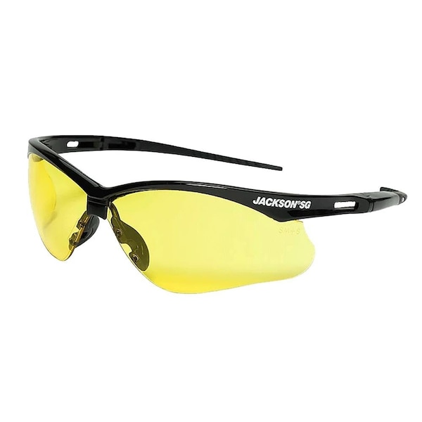 Jackson Safety Safety Glasses Anti-Fog, Amber Lens, Half-Frame - 50003