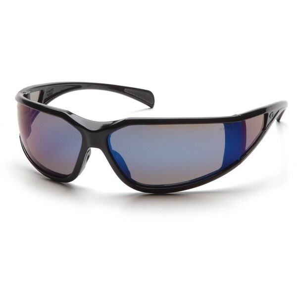 Pyramex Blue Mirror Lens Exeter Shooters Glasses - SB5175DT