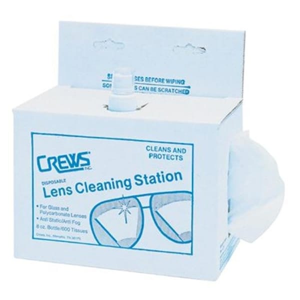 Mcr Safety Crews 135-LCS1 Spray & Tissue Disposable Lens Cleaning Station - 135-LCS1