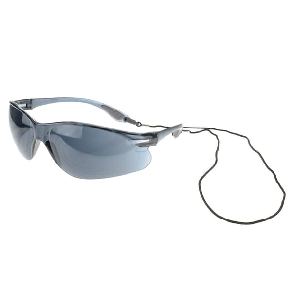 Radians Safety Glasses, Wraparound Smoke Polycarbonate Lens, Uncoated,  - PS0120ID