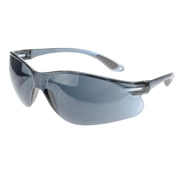 Radians Safety Glasses, Wraparound Smoke Polycarbonate Lens, Uncoated,  - PS0120ID