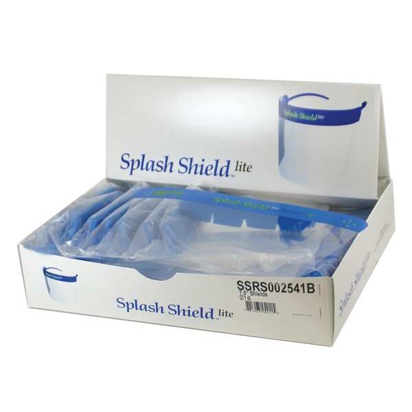 Zoro Select Disposable Faceshield Visor, Clear Visor, 7 1/2 in Height, Anti-Fog Lens, clear - 4541LC