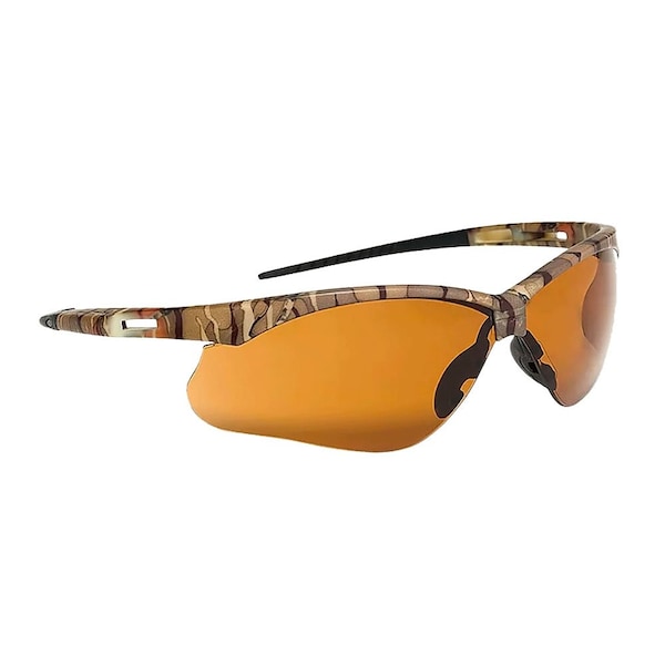 Jackson Safety Safety Glasses Anti-Scratch, Bronze Lens, Half-Frame - 50014