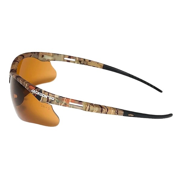 Jackson Safety Safety Glasses Anti-Scratch, Bronze Lens, Half-Frame - 50014
