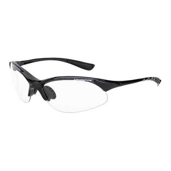 Radians Rave, Safety Glasses Anti-Scratch, Clear Lens, Half-Frame, Wraparound - 1524
