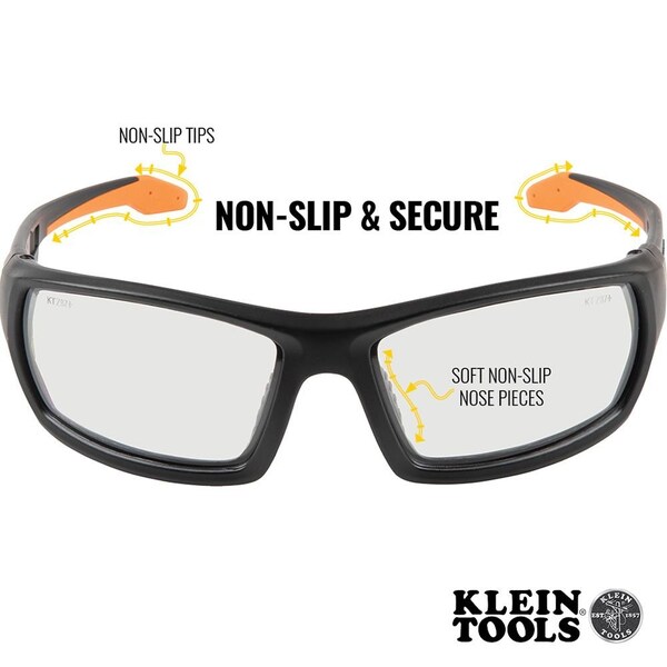 Klein Tools Professional Safety Glasses, Full-Frame, Indoor/Outdoor Lens - 60537