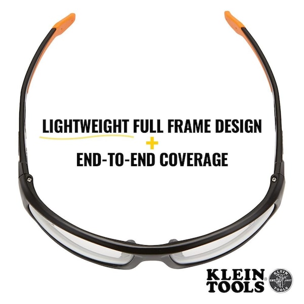 Klein Tools Professional Safety Glasses, Full-Frame, Indoor/Outdoor Lens - 60537