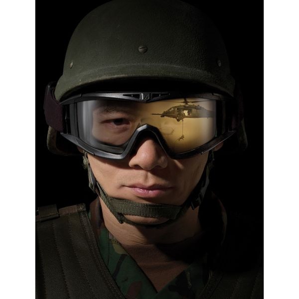 Revision Military Tactical Goggles Kit, Anti-Fog, Scratch-Resistant, Clear, Gray Lens, Indirect Venting, Universal - 4-0308-0016