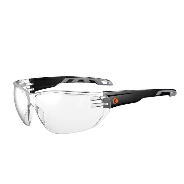Ergodyne Safety Glasses, Clear Anti-Fog Lens, Matte Black Frame - VALI-AFAS