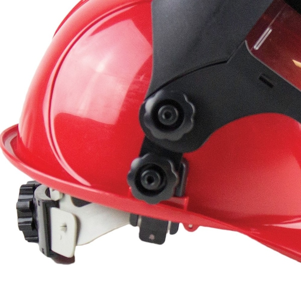 Sellstrom DP4 Series Face Shield, Chin Guard, Universal Adapter, Polycarbonate, Clear, Anti-Fog, Flip-up Shade 5 IR Visor - S32252