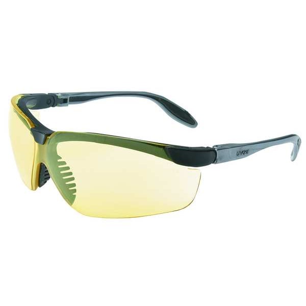 Honeywell Uvex Genesis S, Safety Glasses Anti-Scratch, Amber Lens, Half-Frame, Wraparound - S3702