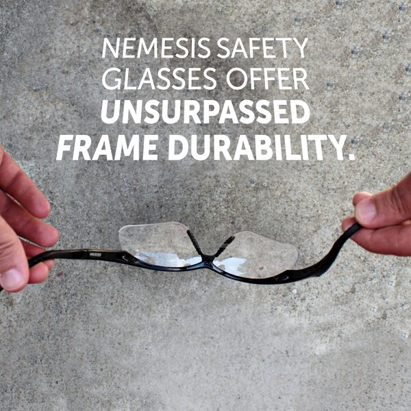 Kleenguard Nemesis Rx Readers Prescription Safety Glasses, Diopter Strength: +1.50, Black Frame, Clear Lens - 28621