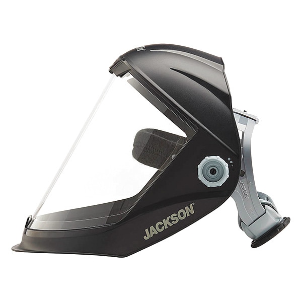 Jackson Safety Maxview Faceshield Assembly, Polycardonate Visor, Clear Uncoated Lens, Ratchet Suspension, Black - 14200
