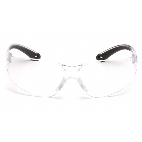 Pyramex Itek Safety Glasses, Anti-Fog, Anti-Scratch, Anti-Static, Frameless, Wraparound, Clear Lens - S5810ST