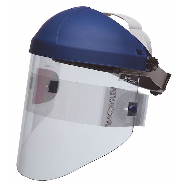 3M Single Crown Headgear for Faceshield, Thermoplastic, Dielectric Protection, Ratchet, Blue - 82501-00000