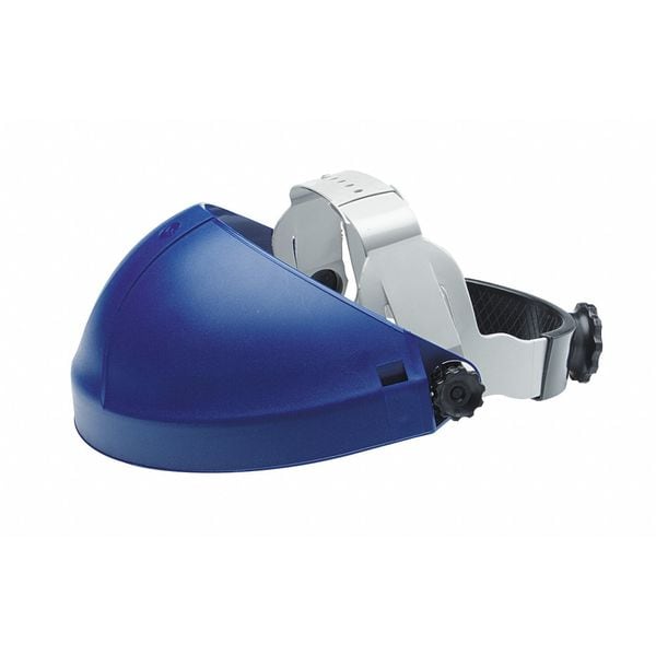 3M Single Crown Headgear for Faceshield, Thermoplastic, Dielectric Protection, Ratchet, Blue - 82501-00000