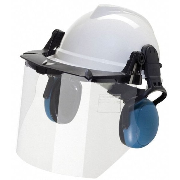 Msa Safety V-Gard Faceshield Frame, Dielectric Protection, Frame, For MSA Slotted Caps, Black - 10121266