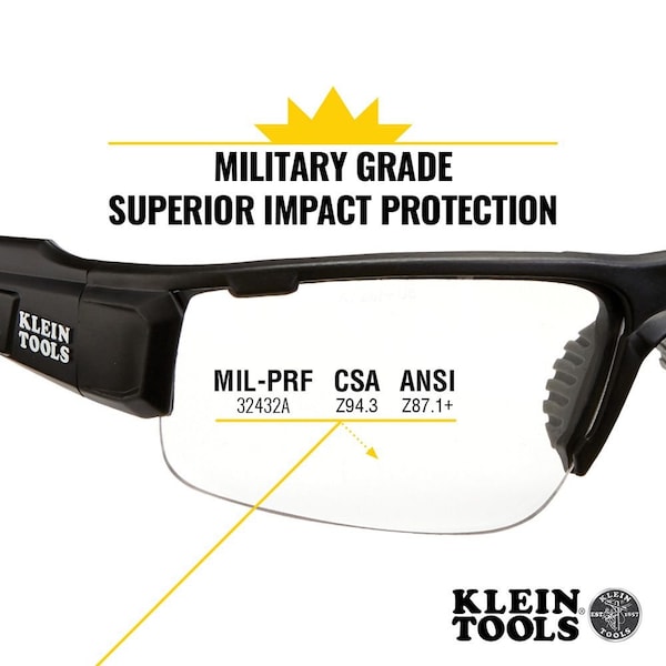 Klein Tools Professional Safety Glasses, Indoor/Outdoor Lens - 60536