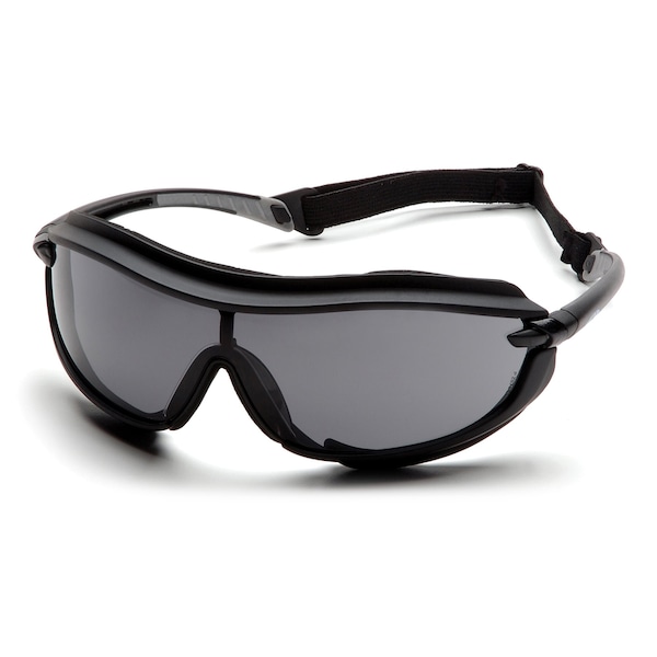 Pyramex XS3 PLUS, Safety Glasses Anti-Fog &  Anti-Scratch, Gray Lens, Full-Frame, Wraparound - SB4620STP