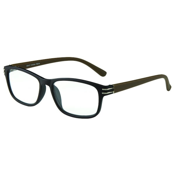 Envy Envy Silverton Black Frame +2.50 Strength Unisex Reading Glasses - 78394