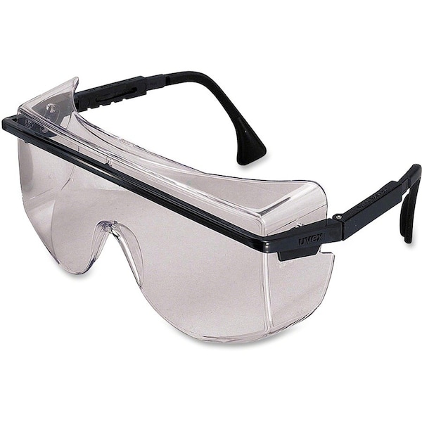 Honeywell Uvex Safety Glasses, Clear Polycarbonate, Black - UVXS2509