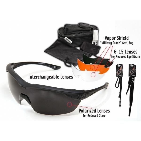Edge Eyewear Overlord Vapor Shield, Safety Glasses Anti-Fog &  Anti-Scratch, Gray Lens, Full-Frame, Wraparound - HO611