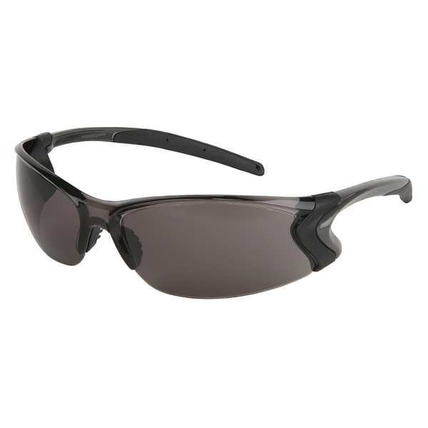 Mcr Safety Backdraft, Safety Glasses Anti-Scratch, Gray Lens, Frameless, Wraparound - BD112P