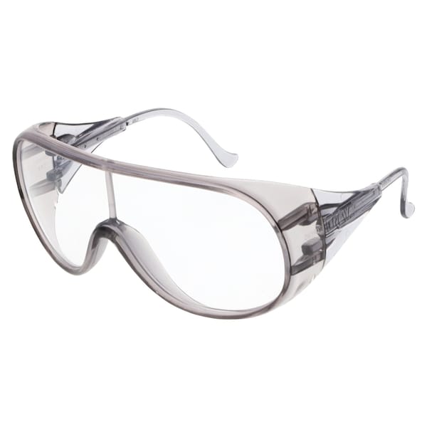Mcr Safety Glasses, RX1000 SMK FRM CLEAR LENS, 12PK - RX110