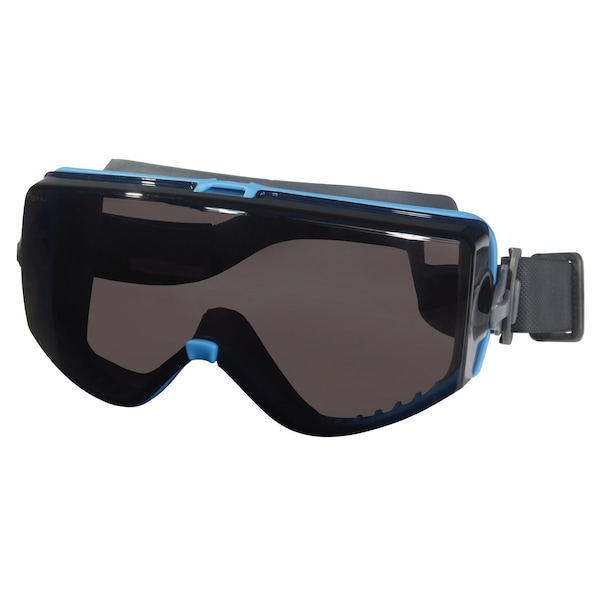 Mcr Safety Glasses, Hydroblast HB3 Blue, Gray MAX6, Rubber, 12PK - HB1322PF