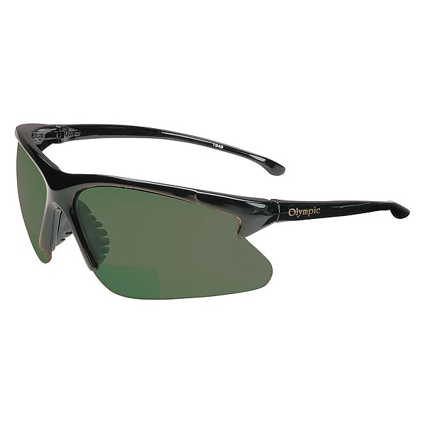 Kleenguard V60 30-06 RX Bifocal Safety Reading Glasses, Black Wraparound Frame, +2.00 Diopter, M - 20558