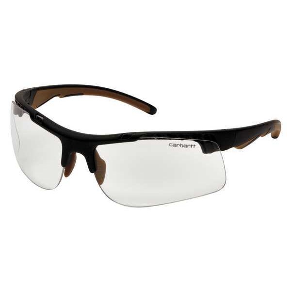 Carhartt Rockwood, Safety Glasses Anti-Fog, Anti-Static & Anti-Scratch, Clear Lens, Half-Frame, Wraparound - CHB710DTCS