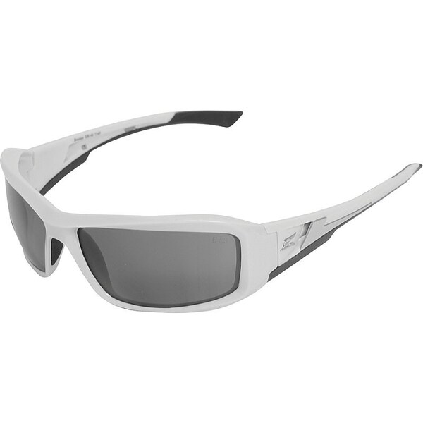 Edge Eyewear NonPolarized Safety Glasses, Unisex, Polycarbonate Lens, Full Frame, Nylon Frame, White Frame - XB146
