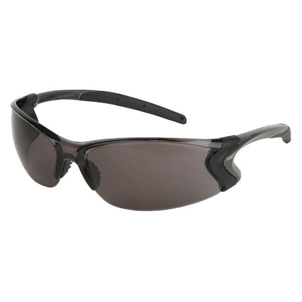 Mcr Safety Backdraft, Safety Glasses Anti-Fog &  Anti-Scratch, Gray Lens, Frameless, Wraparound - BD112PF
