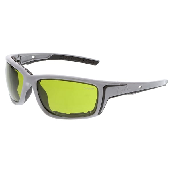 Mcr Safety Glasses, Swagger SR5 Gray Frame, 2.0 IR MAX6, 12PK - SR5220PF