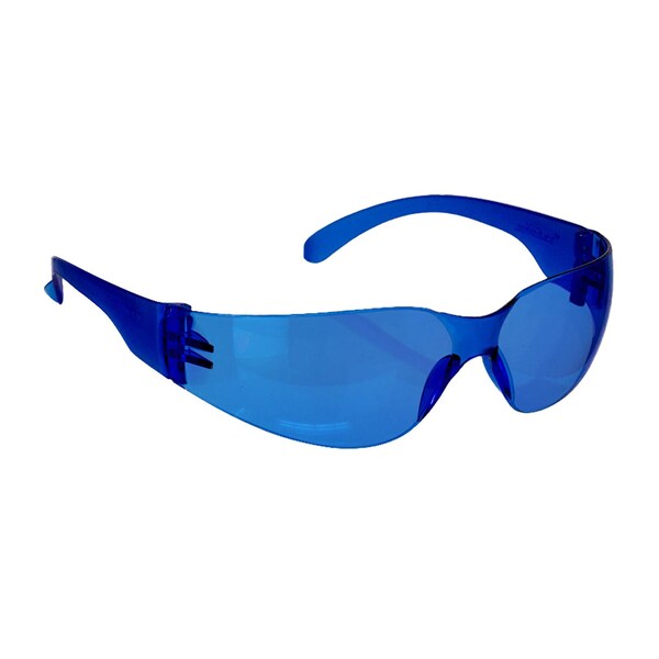 Bison Life Keystone, Safety Glasses Anti-Scratch, Blue & Black Lens, 12 PK - BL-KSSG1-CLCT-BLBK-12
