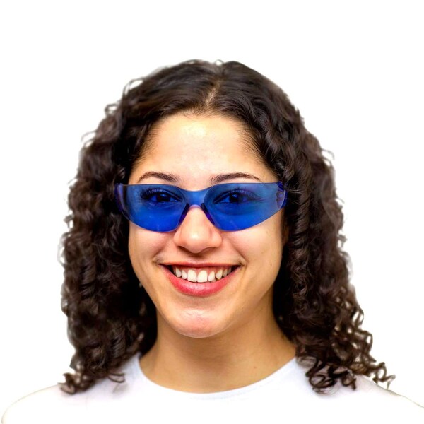 Bison Life Keystone, Safety Glasses Anti-Scratch, Blue & Black Lens, 12 PK - BL-KSSG1-CLCT-BLBK-12