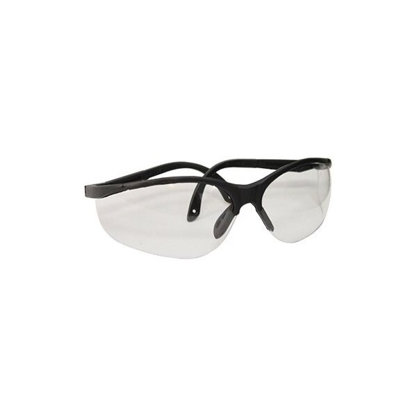 The Brush Man Clear Lens Safety Glasses, Telescoping/Ratcheting Temple, 12PK - SG-RATCHET-CL