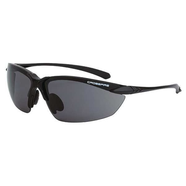 Radians Sniper, Safety Glasses Anti-Scratch, Gray Lens, Half-Frame, Wraparound - 921