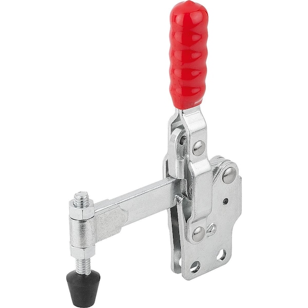 Kipp Toggle Clamp Vertical , Vertical Foot F2=2400, Full Holding Arm M08X63, Steel Zinc Plated,  - K1251.02400