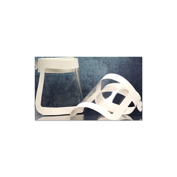 Schamptray SCT, FACE SHIELD, 20.5 TO 26.13 X 10.69, ONE SIZE FITS ALL, WHITE/CLEAR, 225PK - 51SHLD100