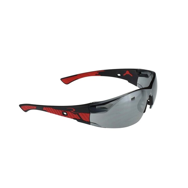 Radians Safety Glasses, Wraparound Silver Polycarbonate Lens, Uncoated,  - OBL1-60