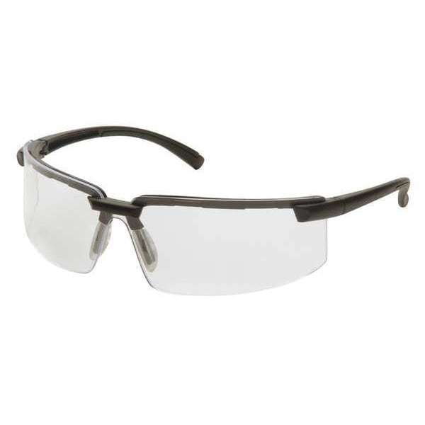 Pyramex Surveyor, Safety Glasses Anti-Fog, Anti-Static & Anti-Scratch, Clear Lens, Half-Frame, Wraparound - SB6110ST