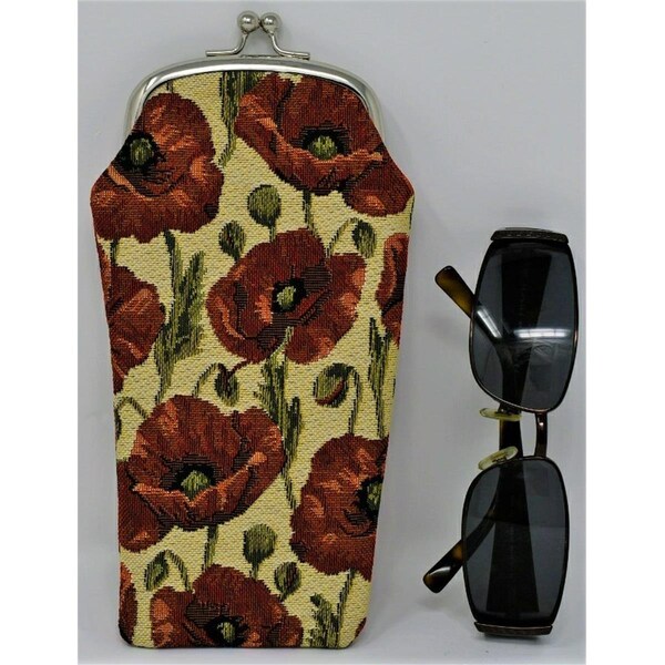 Diagnostico Tapestry Eyeglass Bag with Clasp - Poppy - DI2478700